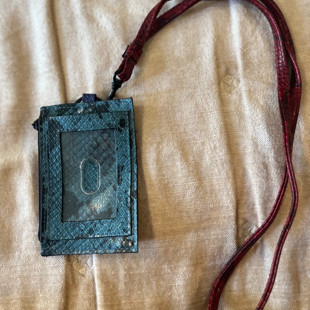 NWOT Colorful Lanyard wallet ID card holder